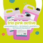 Trio Pink Active - Ammorbidente + Detersivo Lavatrice + Detersivo Pavimenti